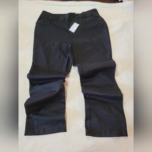 NWT Croft & Barrow Women's Bootcut Midrise Stretch Waist Black Pants 16 Reg